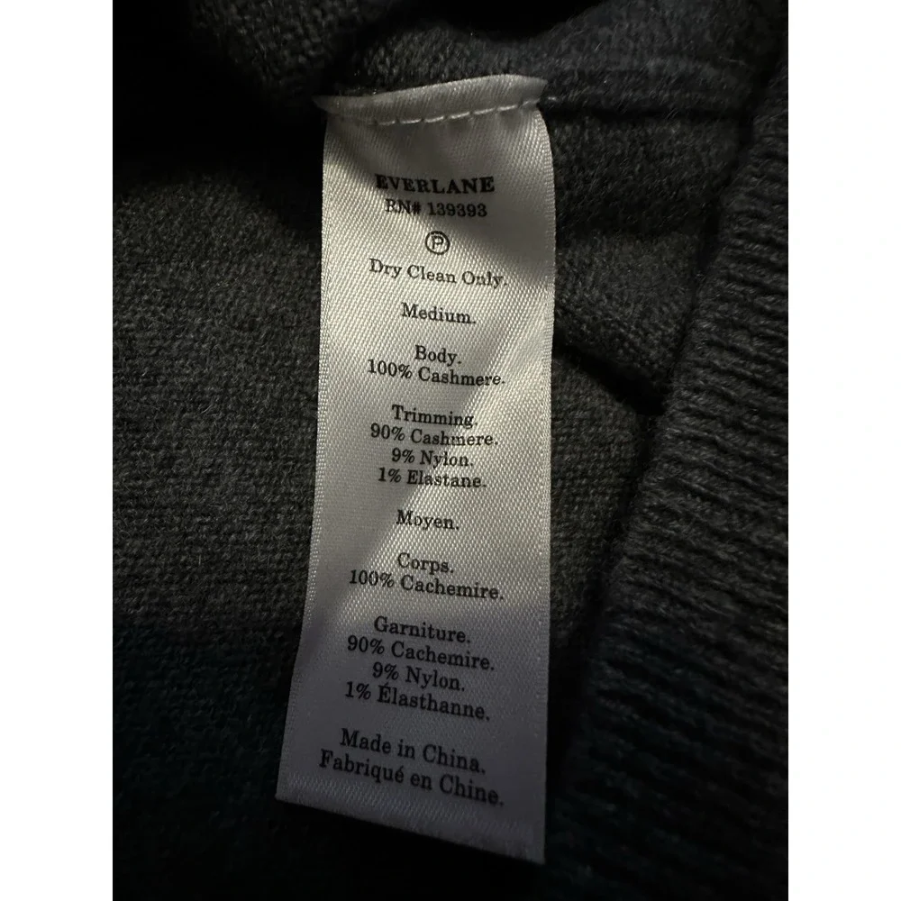 Everlane 100% Cashmere Grey V-Neck Sweater Women's‎ Medium